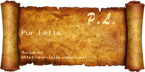 Pur Lelle névjegykártya
